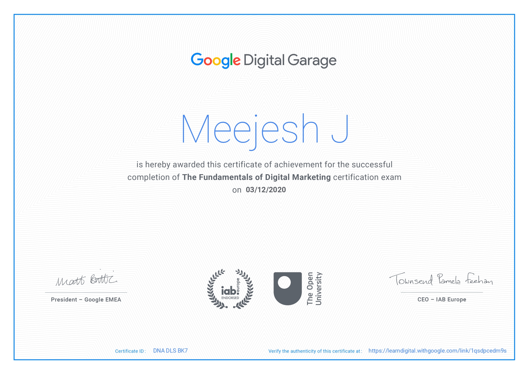 Google-Certified-Digital Marketer